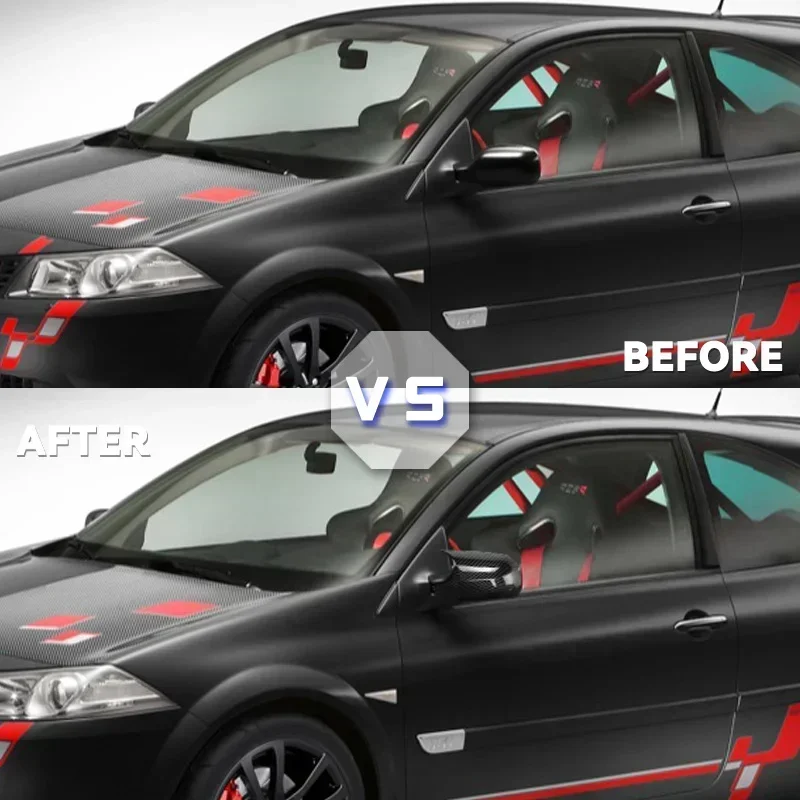 سيارة الجانب الجناح مرآة الرؤية الخلفية غطاء غطاء لرينو ميجان 2 MK2 2002-2009 الخفافيش غطاء مرآة الرؤية الخلفية