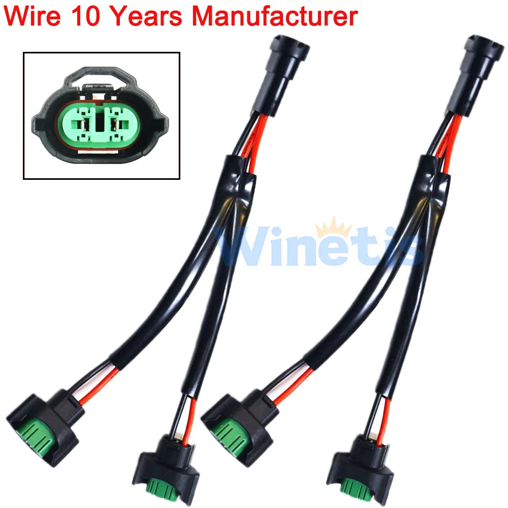 Splitter Wire P C H11 2X Harness Fog Light Replace Female Socket Plug Fit Lamp