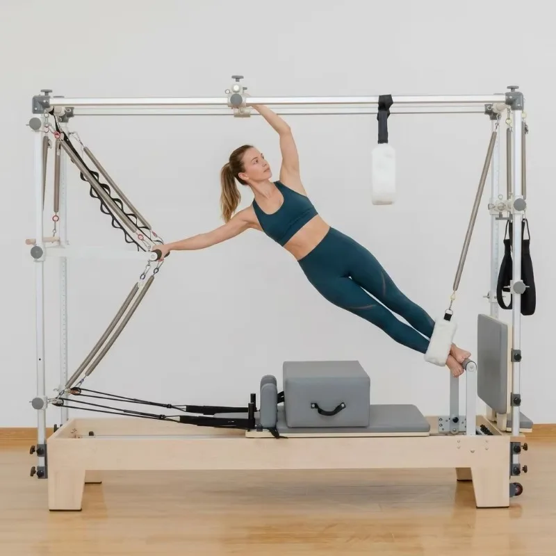 YTYIN LUMINE Commercial Grade Maple Wood Pilates Reformer With Adjustable Tower And Pilates Bed For Studio Workout And Core Trai
