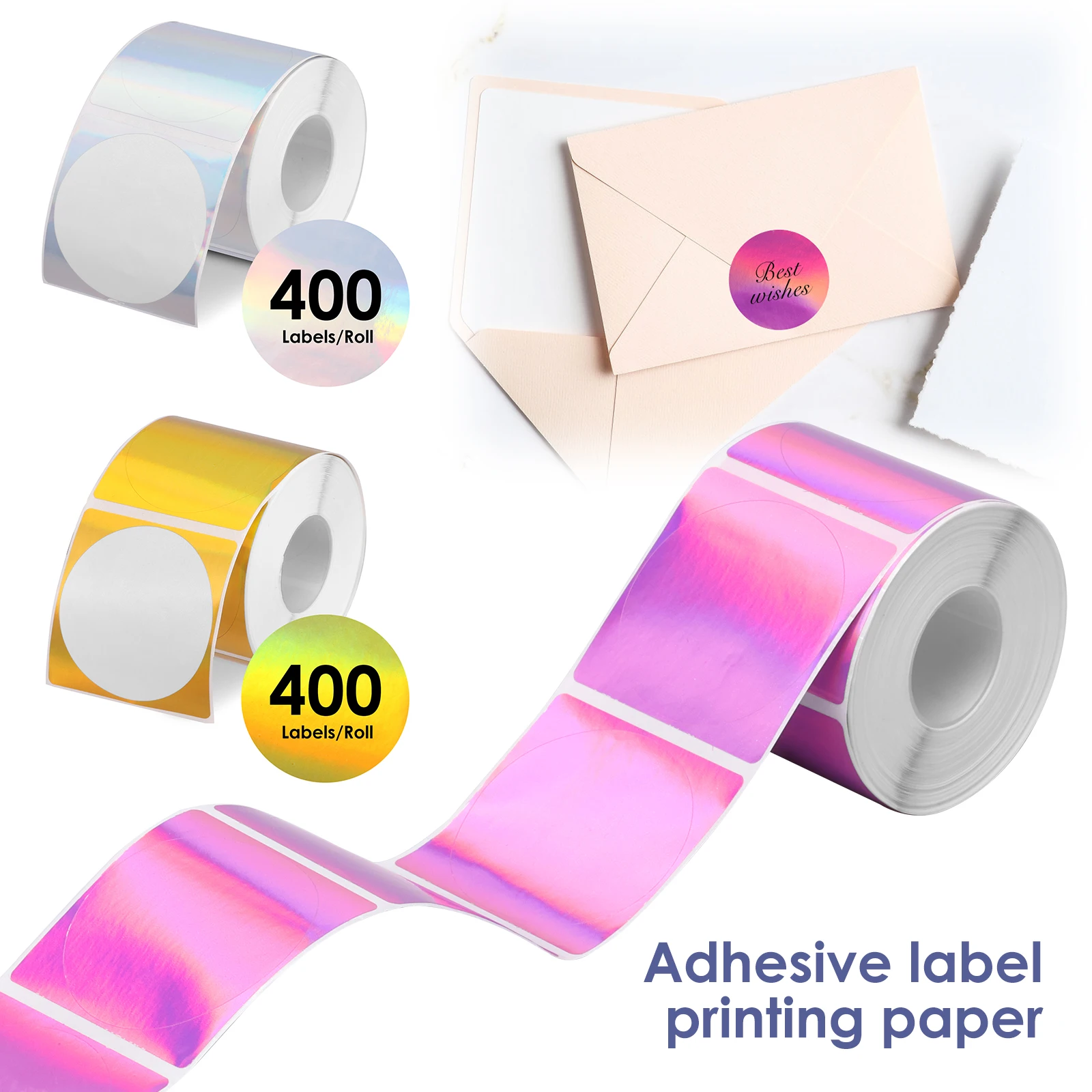 

50x50 мм термопринтер для этикеток, самоклеящаяся цветная лазерная термобумага, костюм для Phomemo M110 M260 M221 M150, устройство для изготовления этикеток