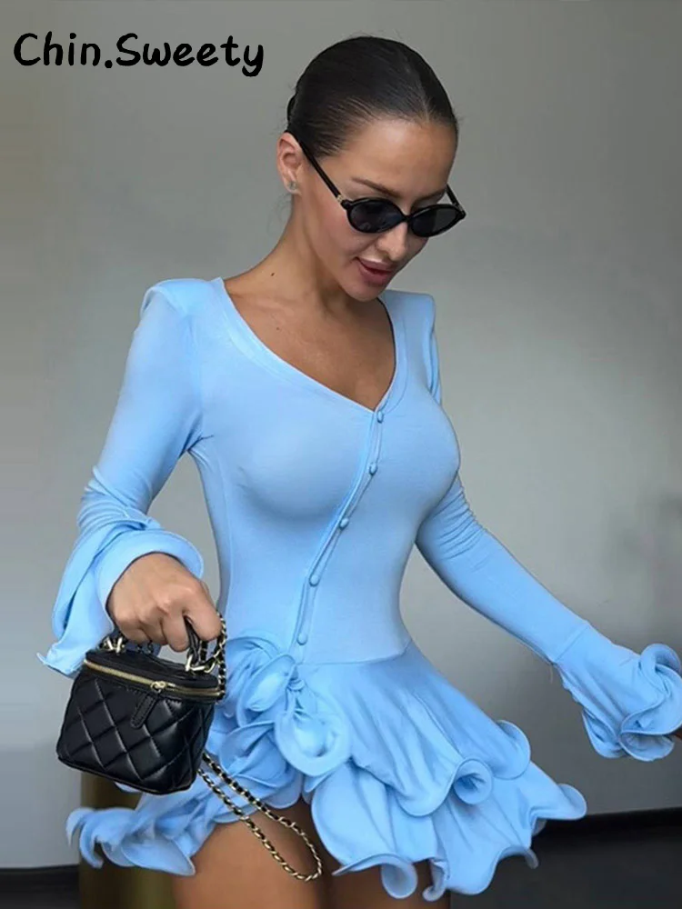 lilac a line dress Goddiva Cap Sleeve Plunging V-Neckline A-line Midi feature_Floor-Length Love Found Light Blue Size:L - Bust 40-46