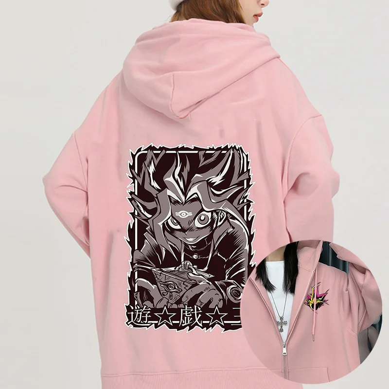 Anime Yugi Muto Atem Dark Magician Print Hoodies Couple student street sports casual Hoodies