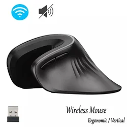 Ergonomic Wireless Mouse USB Vertical Optical Comfortable Gaming Mice Rechargeable Silent Office Mouse for PC Laptop Accessories