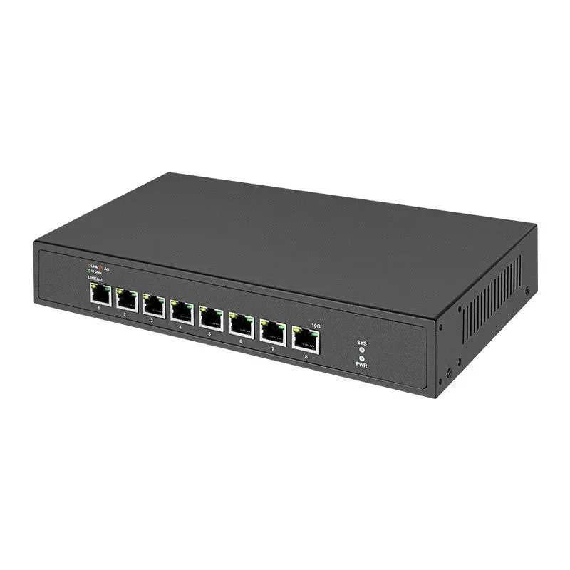 8-Port 10 Gigabit network management POE switch convergence link aggregation switch