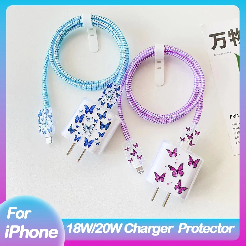 For Apple 11 Promax 12 18W/20W Charger Protection Case For iPhone 14/13 Cable Protector Management Phone Wire Cord Organizers