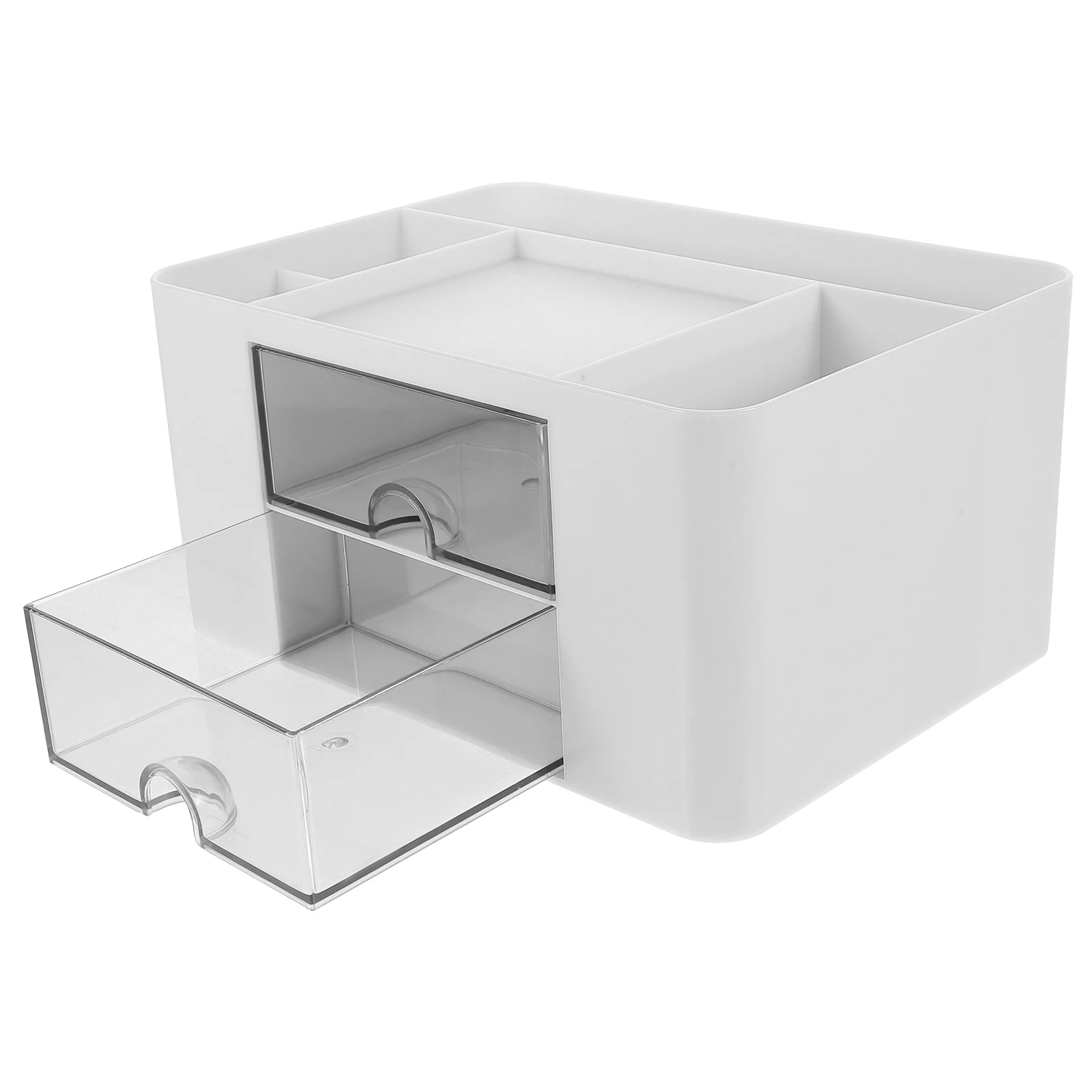 

Plastic Drawer Desktop ganizer Storage Shelf White Color Large Capacity Multi Layer HIPS Material Office Use