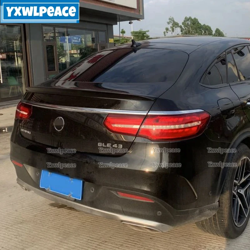 

For Mercedes Benz GLE Coupe 2016 2017 2018 High Quality ABS Plastic Car Tail Wing Trim Unpainted Color Rear Trunk Spoiler