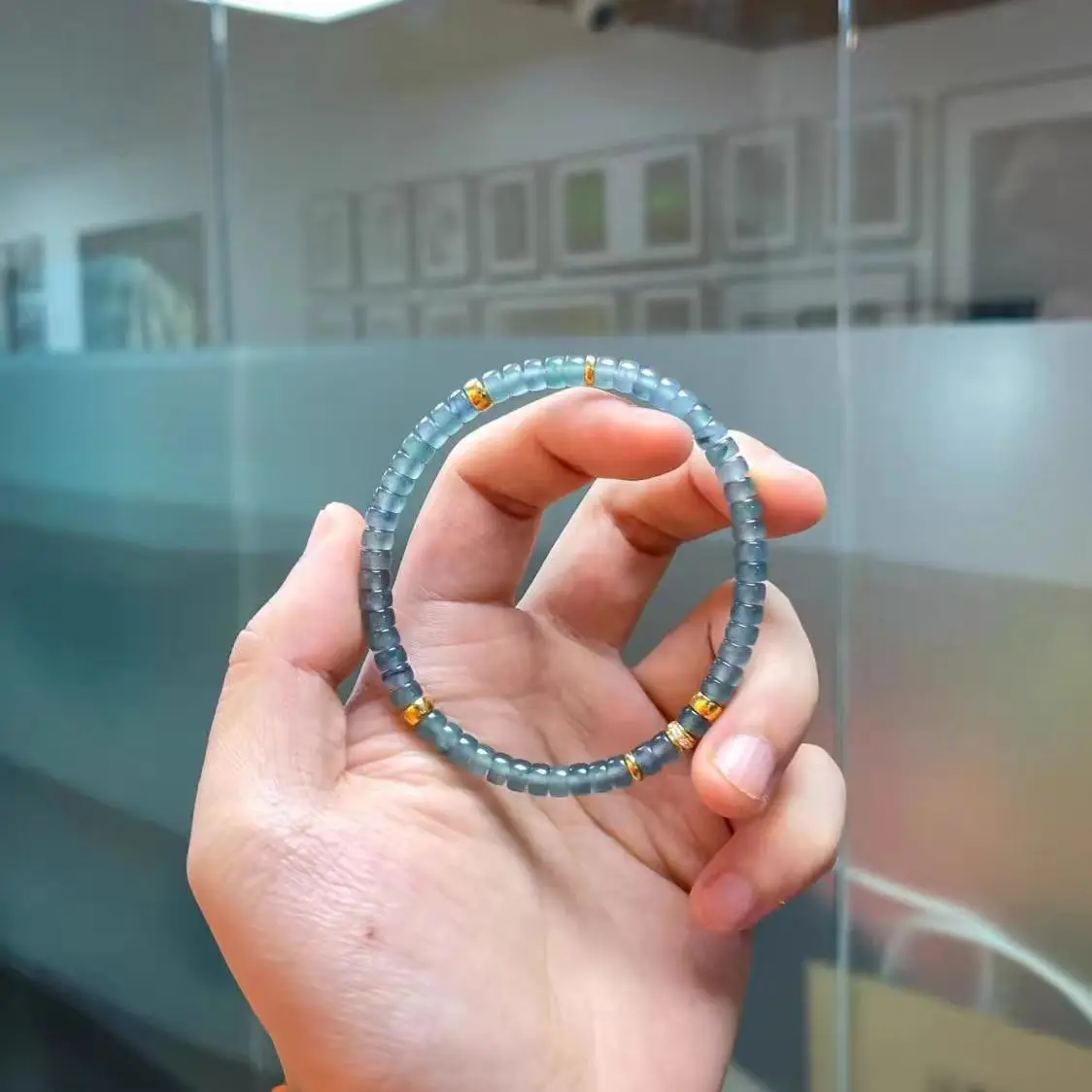 Blue Sky Blue Sapphire Bracelet 925 Silver Small Design Sense Bracelet for Girlfriend Wife