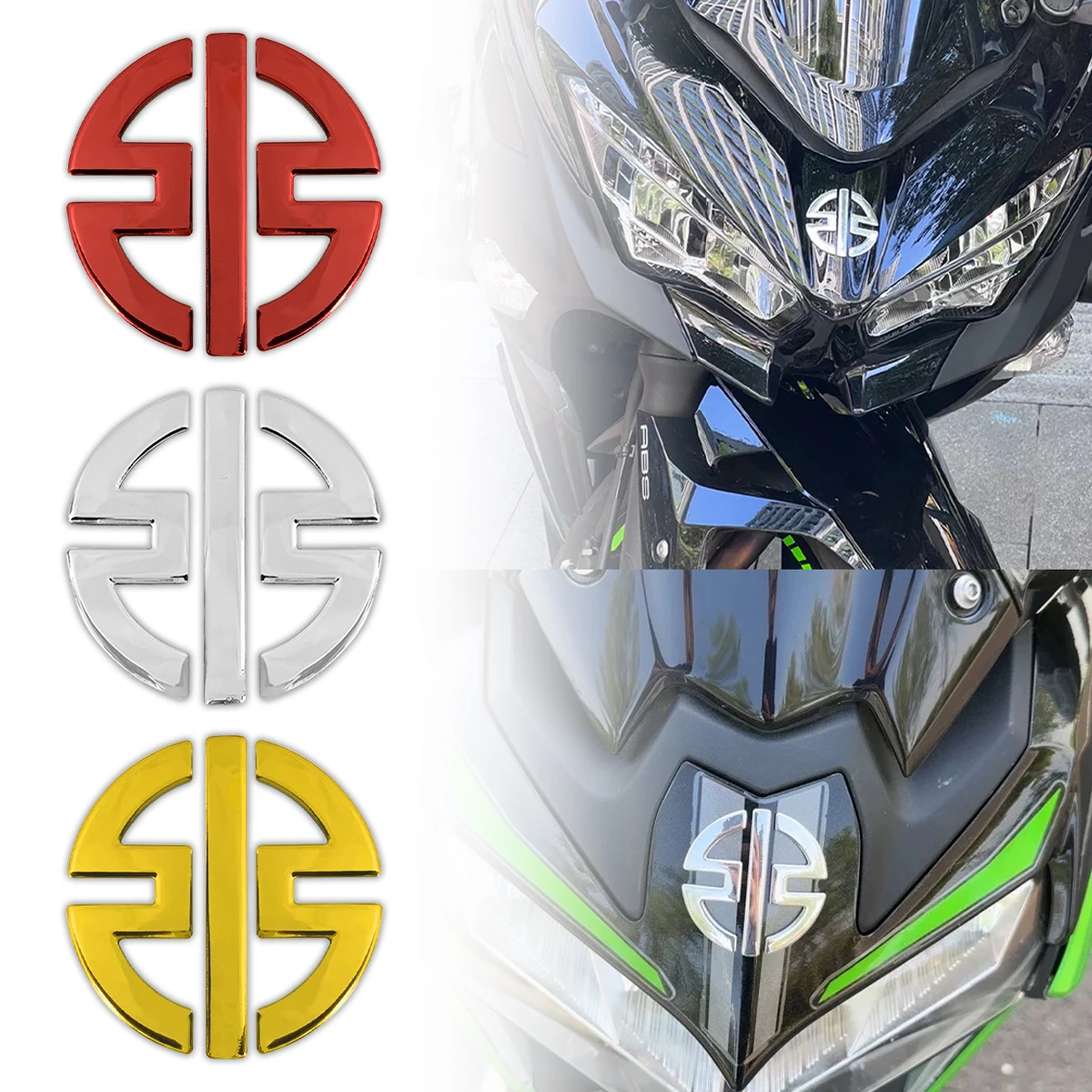 3D Motorcycle Logo Stickers Emblem Badge Accessories Decals Decor Tank Wheel Moto Head Body for Kawasaki NINJA Z800 Z900 Z650