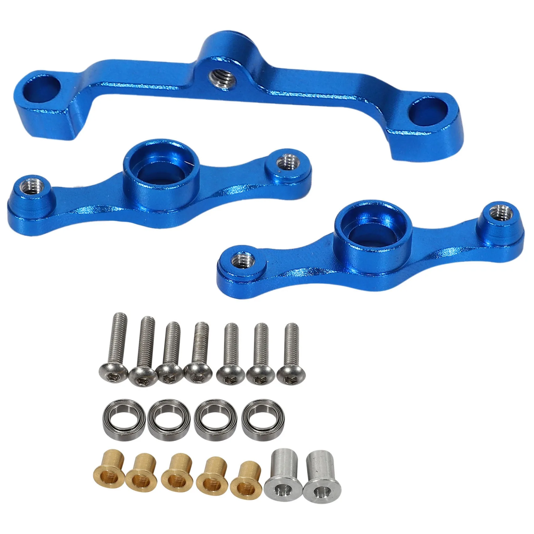 【STOCK】Aluminum Alloy Steering Link Set for TT01 TT01E TT01D TT01ED TT-01 Tyep-E 54058 53864 Upgrade Parts,Blue