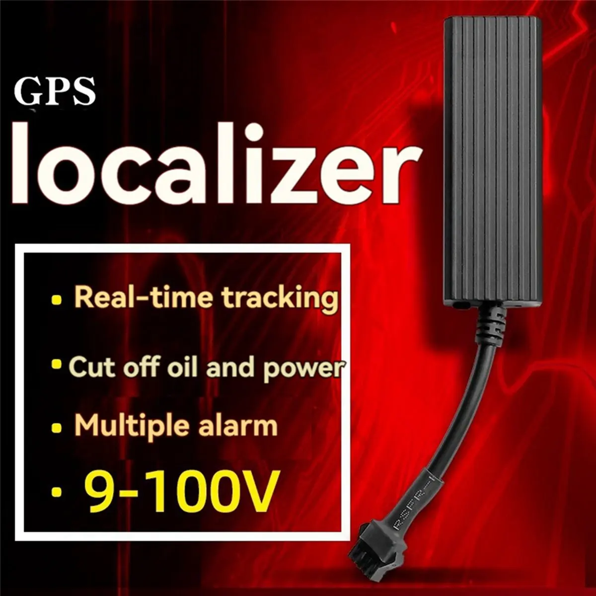 

Автомобильный GPS-трекер BaoBao-T3, 9-100 В, широкое напряжение, встроенная антенна, система вибрационной сигнализации, противоугонное GPS-слежение в реальном времени