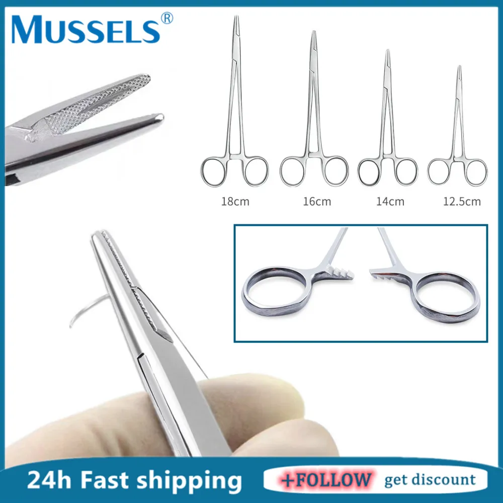 

Dental Needle Holder Plier Surgical Hemostatic Clamp Forcep Orthodontic Tweezer Dentistry Instrument Stainless Steel Plier Tool