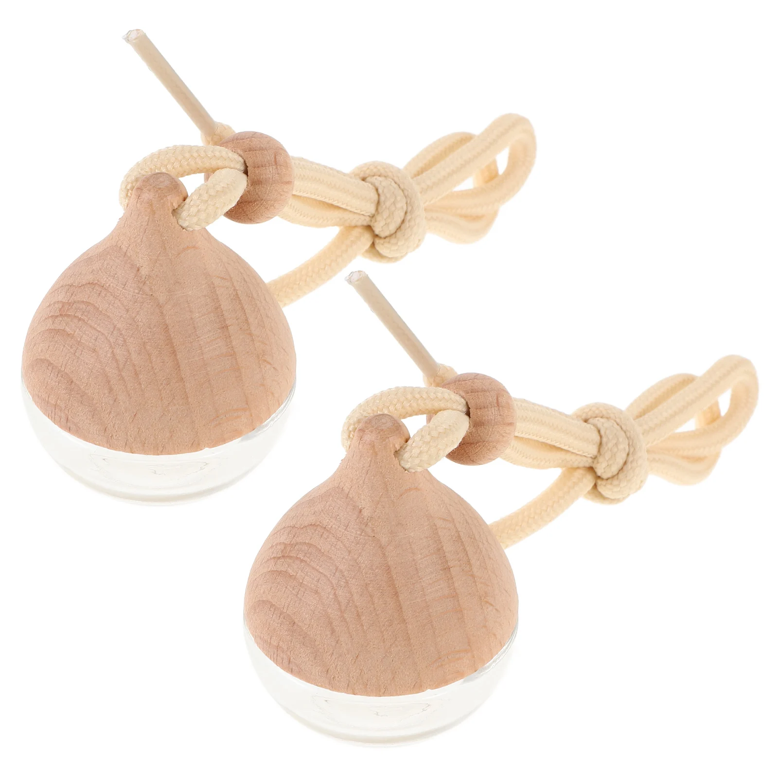 

2Pcs Essential Oil Car Diffuser Hanging Perfume Bottle Glass Aroma Diffuser Bottle Empty Car Air Freshener Pendant for Home