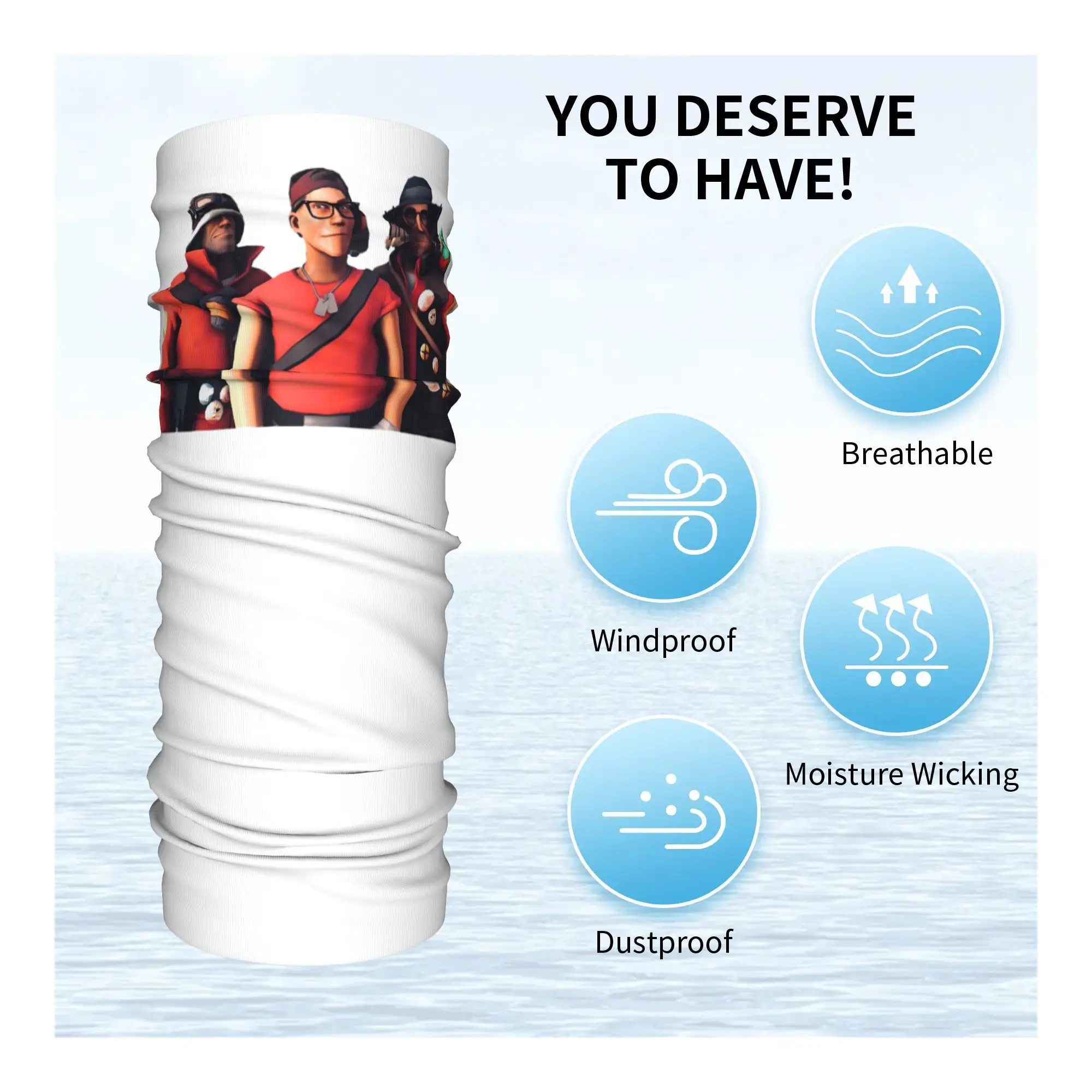 Бандана Team Fortress 2, гетры с принтом, маска, шарф, теплая маска для лица, походная, рыбалка, унисекс, для взрослых, моющаяся