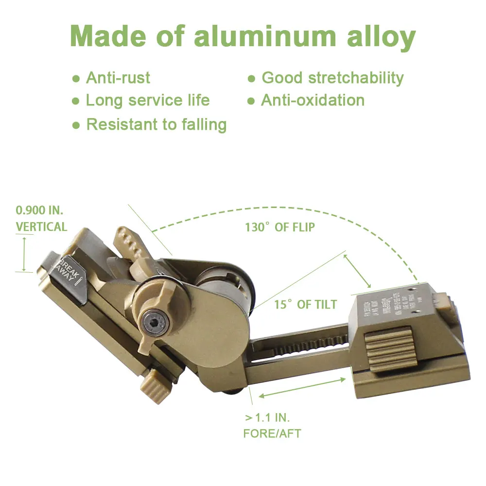 SOTAC Metal L4G24 NVG Mount Night Vision Goggles Arms Bridge Helmet Bracket Breakaway Base Adapters