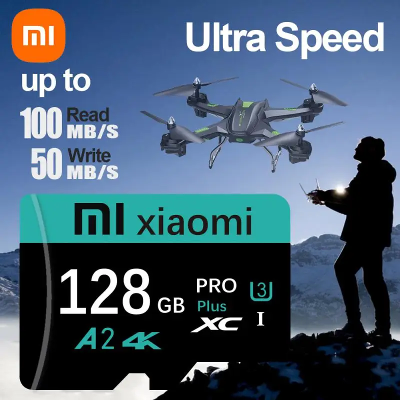 Mijia Xiaomi Memory Card 128GB 256GB Micro Card Class10 2TB 1TB 512GB SD/TF Flash Card Free SD Adapter For Phone Computer Camera