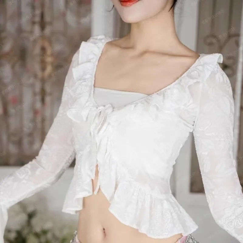 ที่กําหนดเองPure Desireชุดเซ็กซี่เต้นรําSlimming Belly Danceเครื่องแต่งกายฝึกชุดTop Belly Dancewear