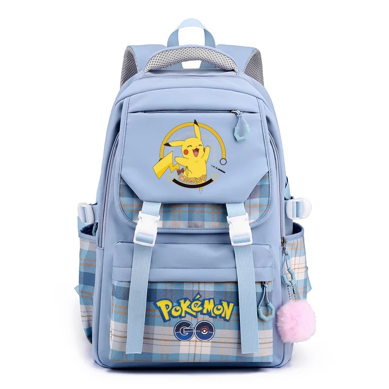 

2024 New Pokemon Cute Cartoon Pikachu Toy Students Schoolbag Junior High School Female Large-capacity Casual Backpack