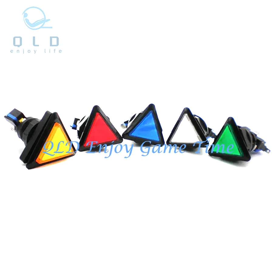 

12PCs/lot Triangle LED Illuminated Push Button With Micro Switch For Arcade Jamme Mame Game Machine Games Kits Parts