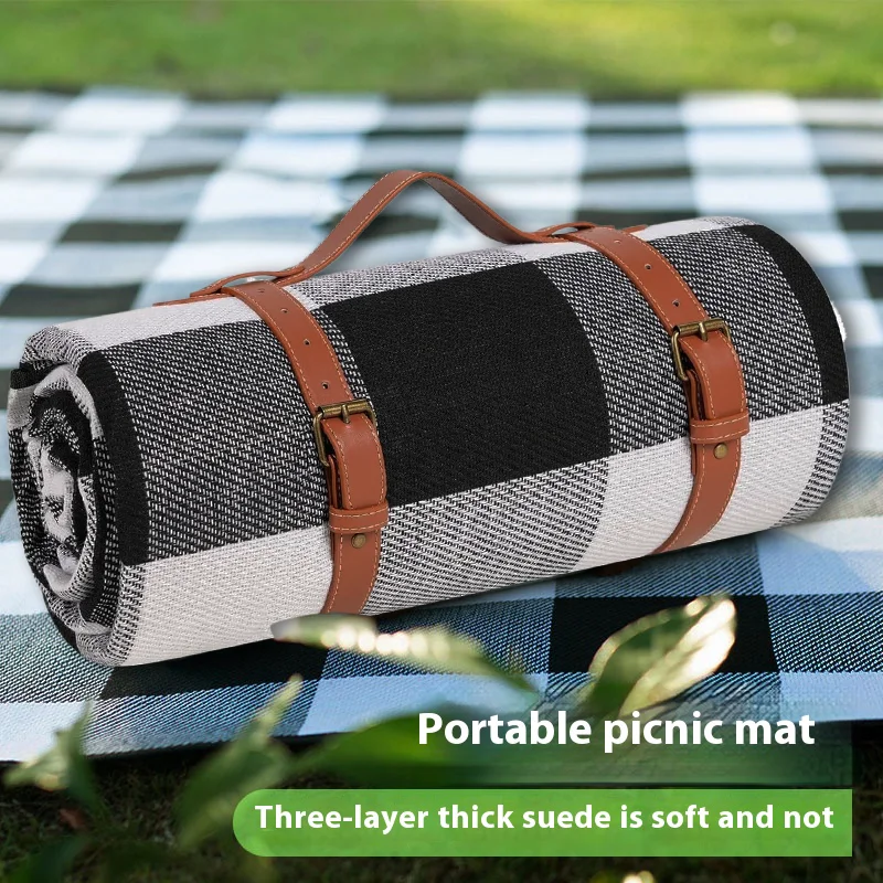 

78.7x78.7 inch leather backpack moisture-proof mat outdoor tent mat picnic cloth beach mat camping multi-color