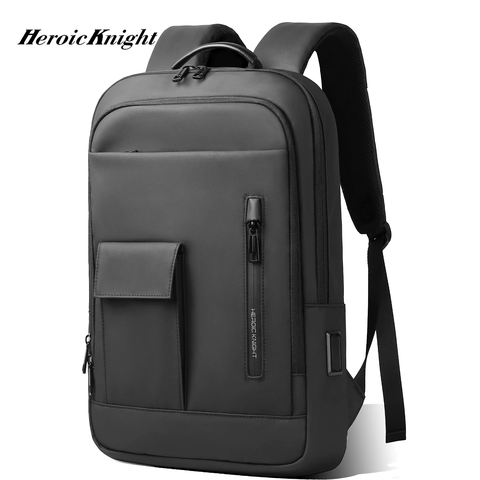 영웅적인 기사 울트라 얇은 남성 배낭 15.6 인치 노트북 배낭 방수 작업 가방 비즈니스 남성 짧은 여행 배낭 학교용