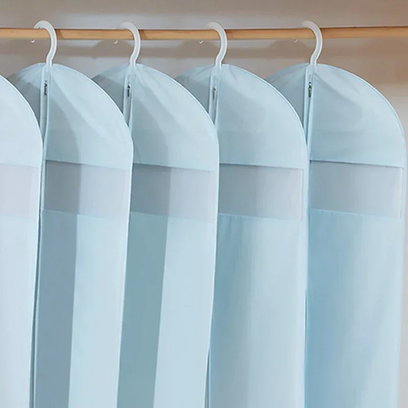 Dustproof Clothes Dust Cover Wardrobe Hanging Clothes Storage Bag Zipper Wedding Dress Garment Coat Suit Organizer Protecter