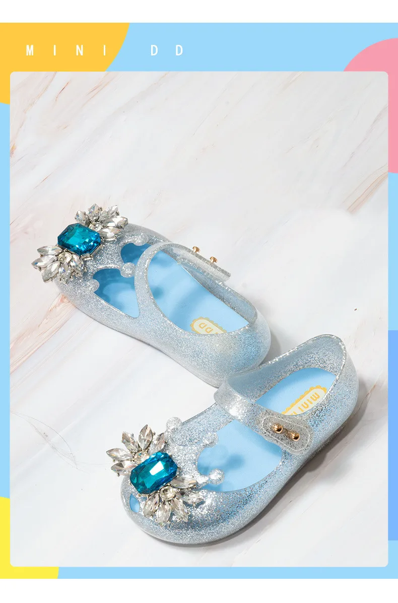 Fashion Crystal Diamond Kids Shoes 2022 Summer Casual Girls Sandals Children Breathable Beach Shoes DD033