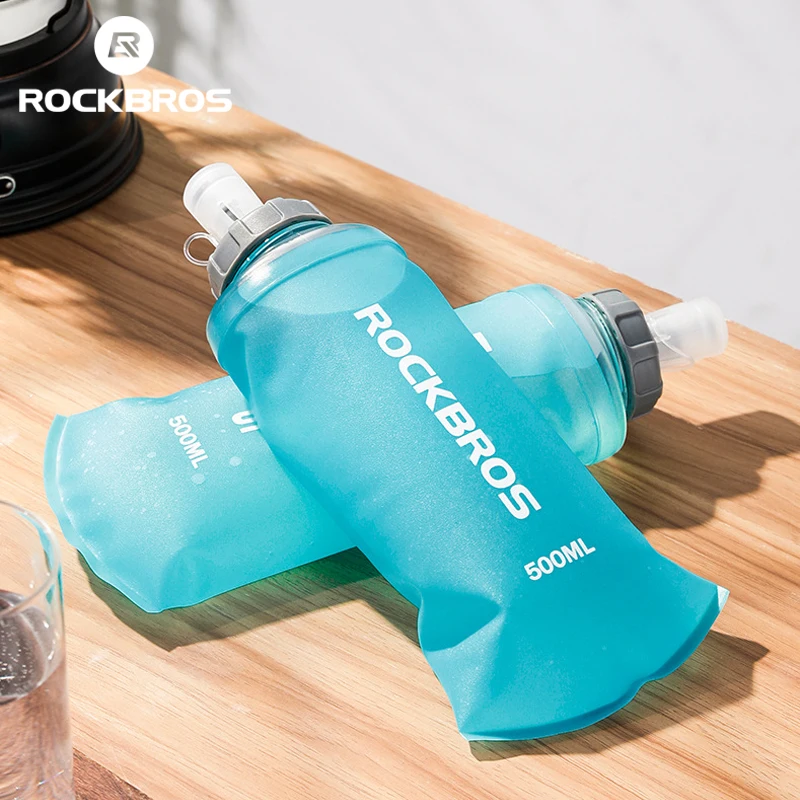 

ROCKBROS 500ML Cycling Water Bottle Soft Flask Collapsible Lightweight Outdoor Sports Hydration Running Hiking Cycling Water Bag