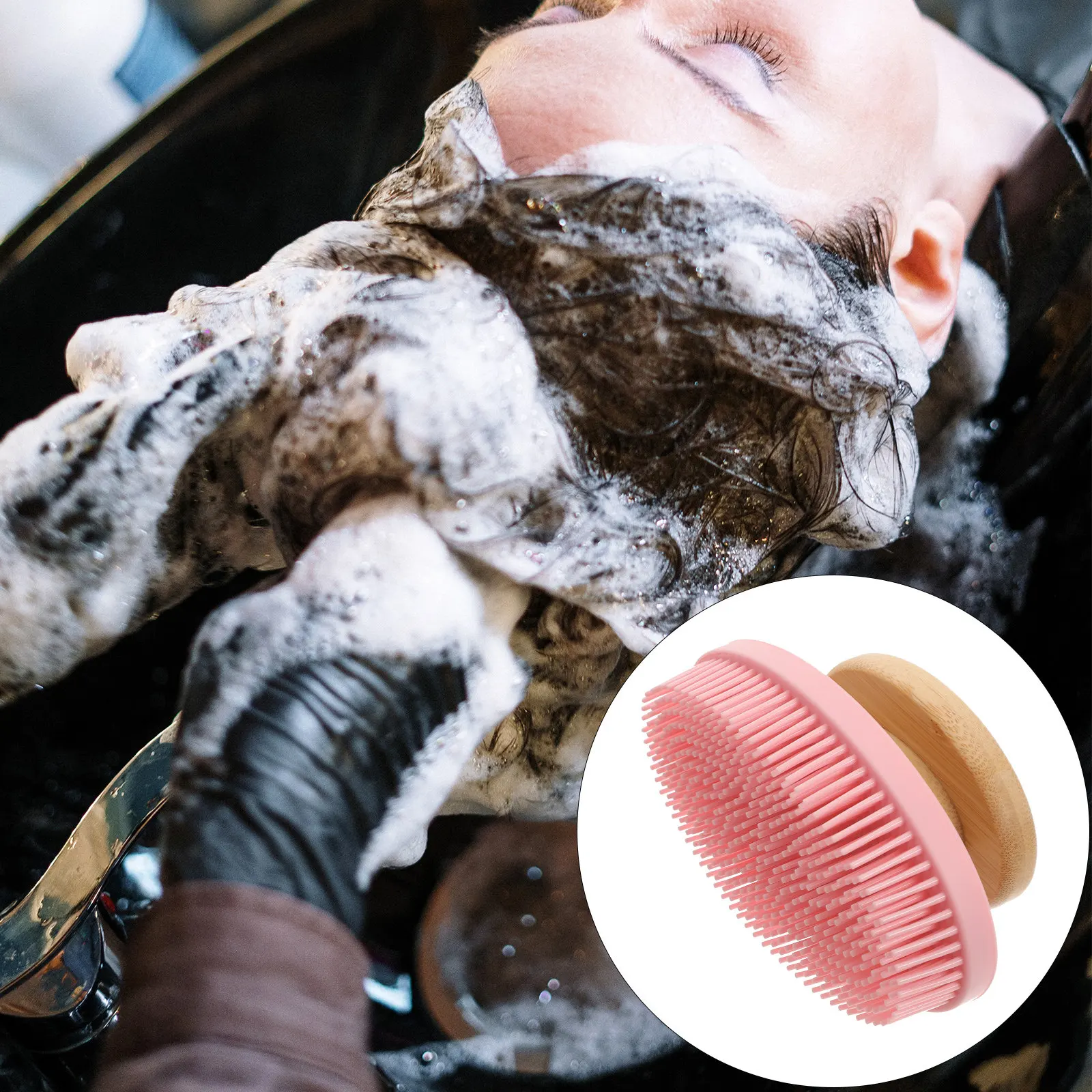 Silicone Bath Brush Portable Body Scrubber for Exfoliating Dead Skin Smoother Healthier Skin Back Cleaning Massage Tool Double