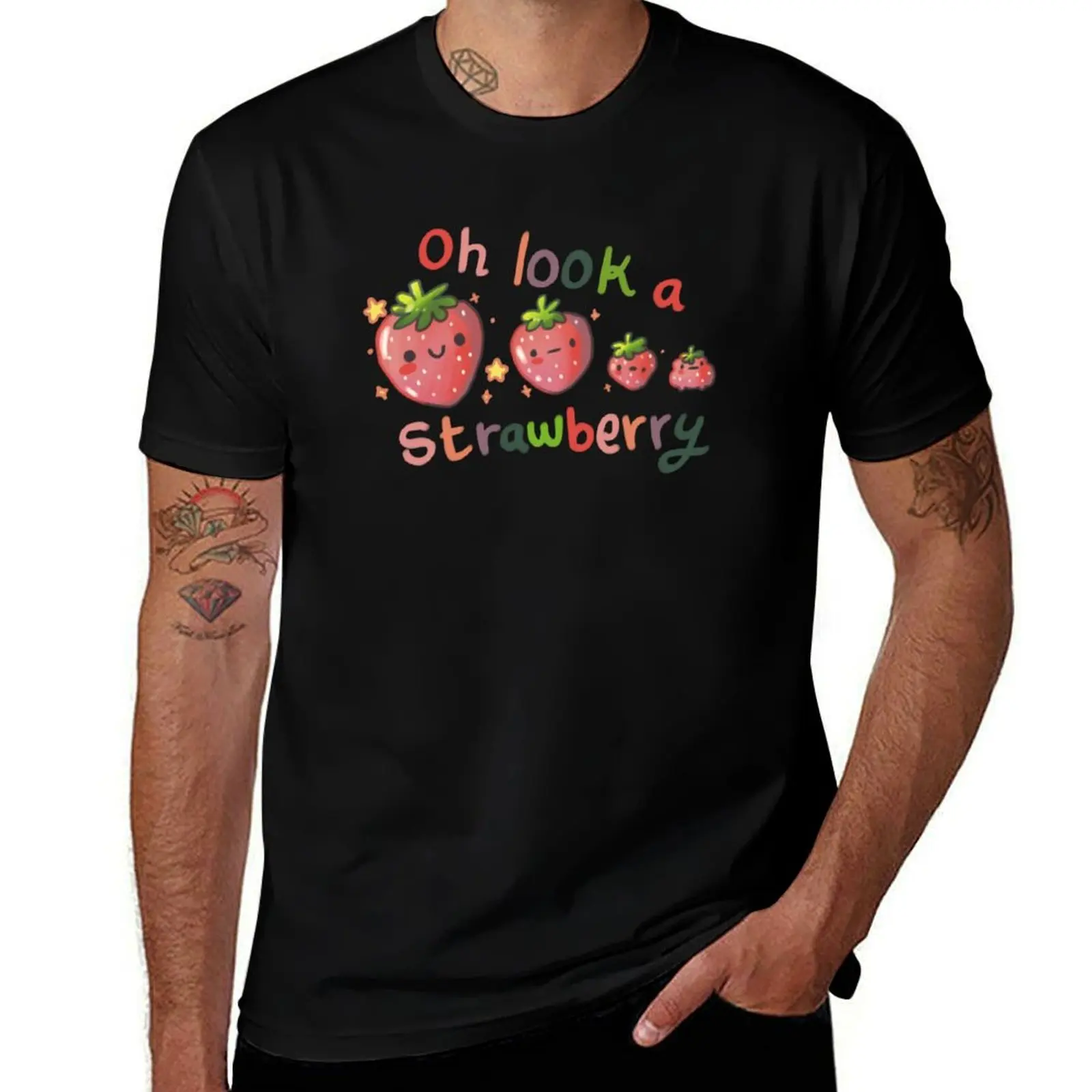 

Oh look a strawberry T-Shirt Running Gym Short Sleeve Sports Tee
