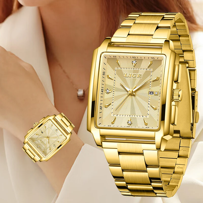 

Женские часы LIGE 2026 с подсветкой и календарем, кварцевые наручные часы для женщин, повседневные модные водонепроницаемые часы, reloj de mujer.