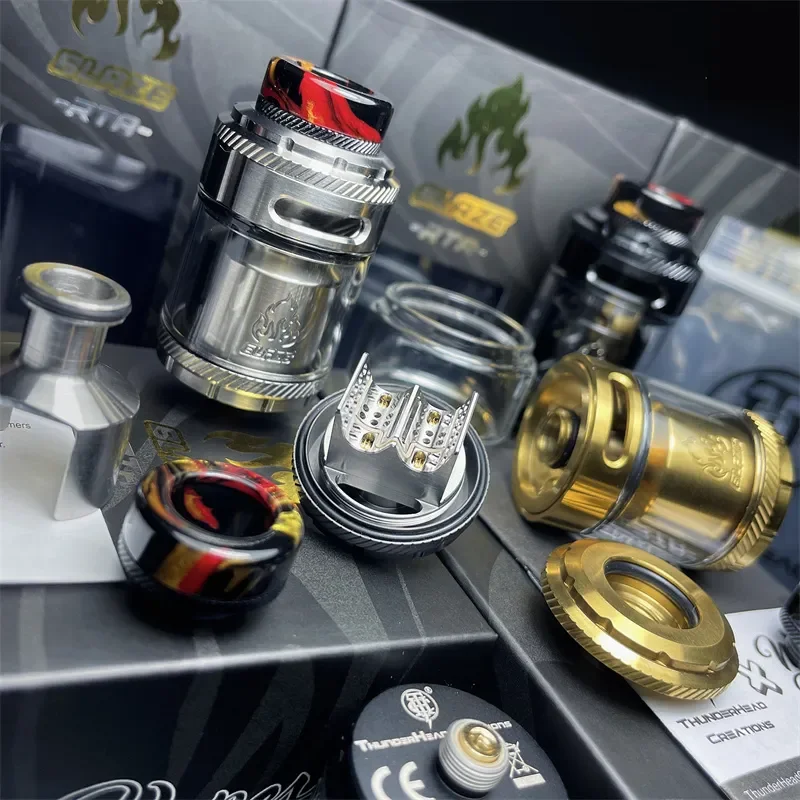 Imagem -03 - Thunderhead-vape Atomizador com Bobina Dupla Tanque 26 mm Capacidade 2ml 5ml 810 Ponta de Gotejamento Vaporizador Genuine Blaze Rta