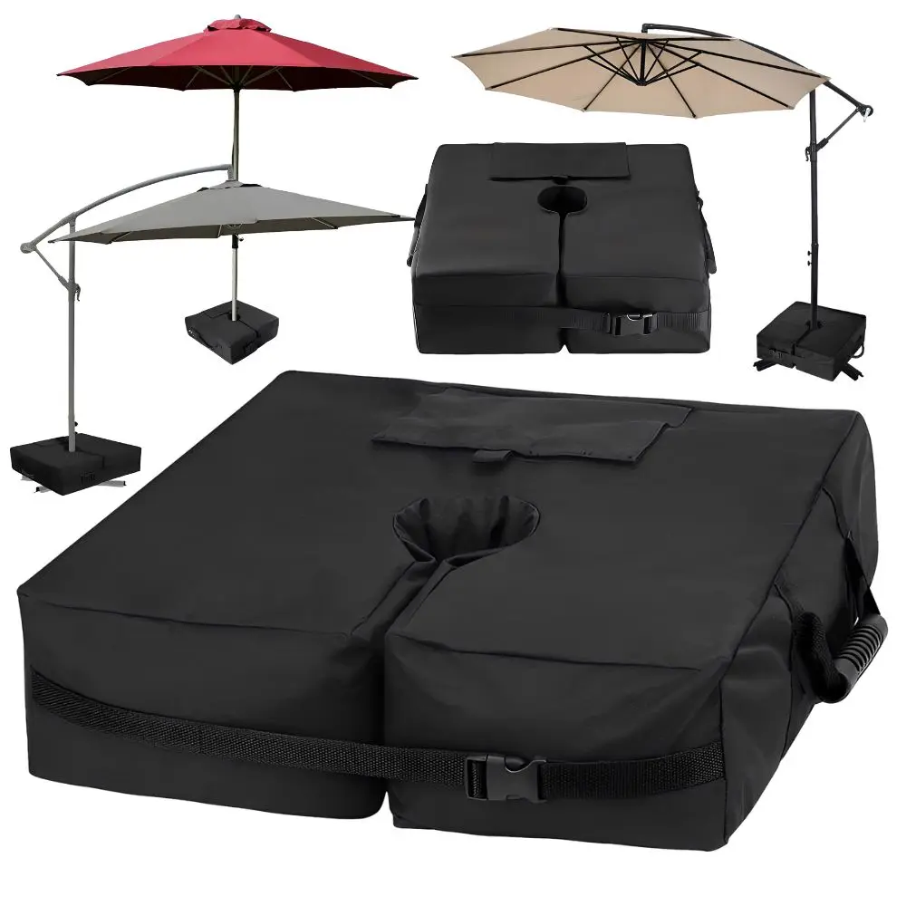 1/2pcs Garden Parasol Weight Sandbag, Durable Fillable Base Bag for Cantilever Patio Umbrella, Windproof Fixing Tool YMY