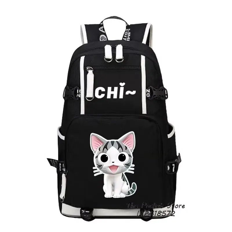 Kawaii Cat Women Backpack Chi\'s Sweet Home Cute Backpack Chi Cat Canvas School Bags Mochila Feminina Pink Travel Bagpack
