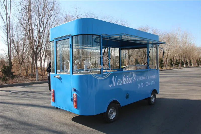 モバイル電気自動販売トレーラー、人気のアイスクリームカート、米国外のホットドッグ電気街路トラック