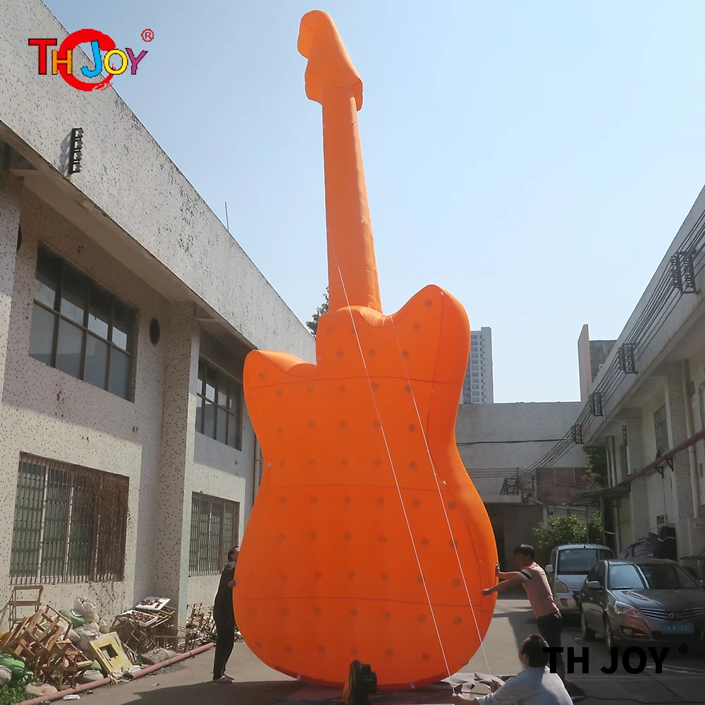 6m/8m/10m Giant Inflatable Guitar for Concert Musical Instrument Store,Customized digital printed inflatable guitar toy replica