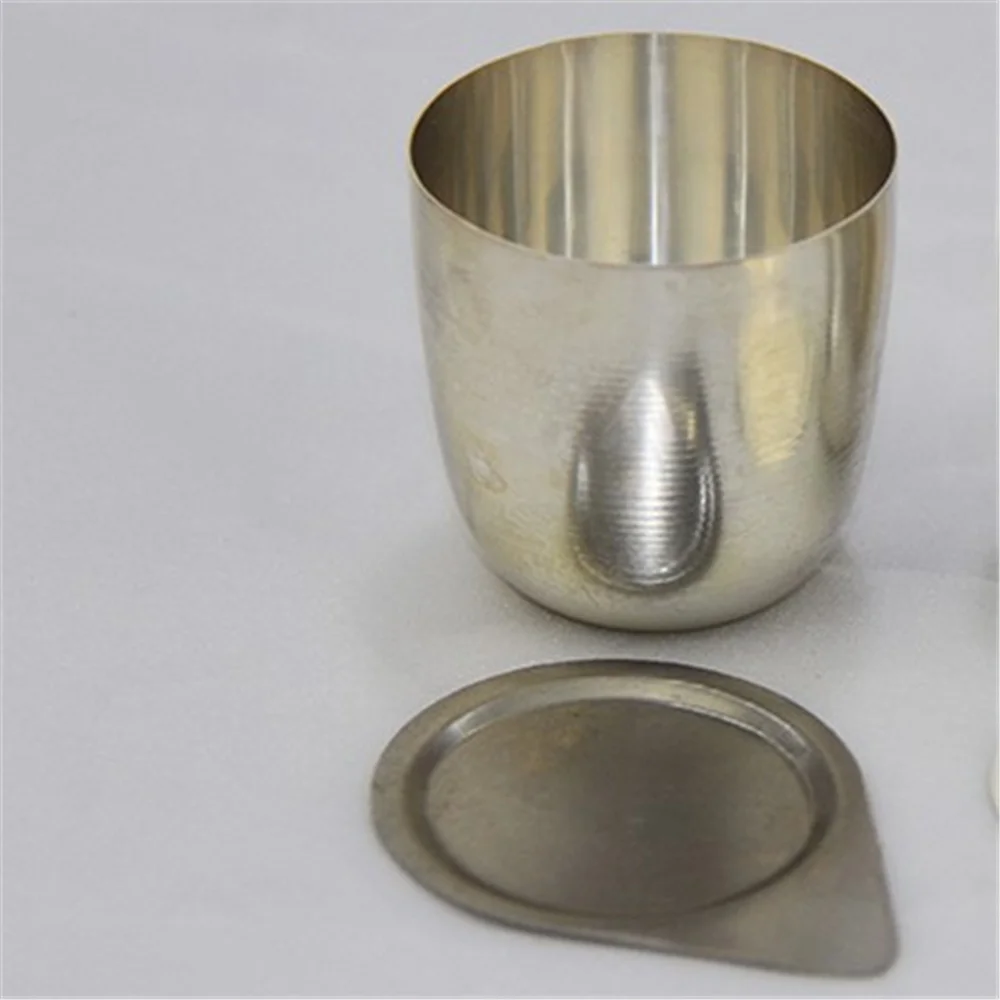 

50ml silver crucible made by silver mine cup holder lab supplies