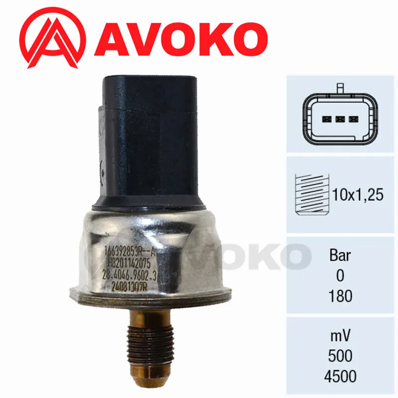 

Датчик давления топлива 166392853R H8201142075 для Renault Clio IV 1.2, Kangoo, Megane, Dacia, Nissan
