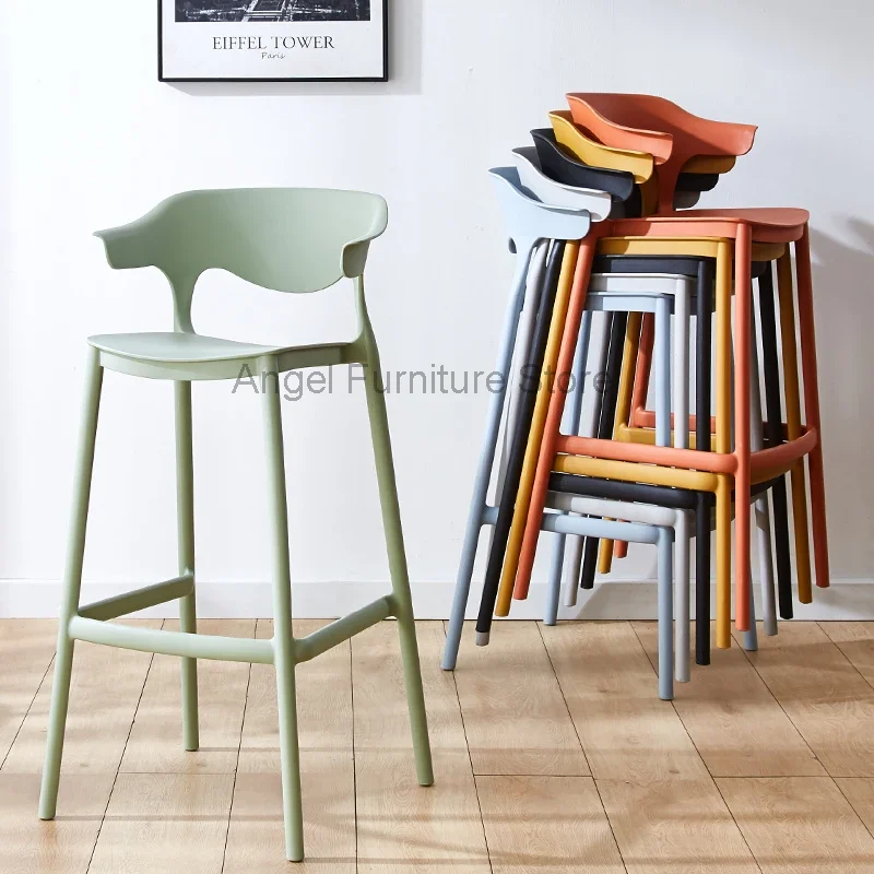 

Luxury Kitchen Bar Stool Free Shipping Plastic Living Room Yellow Bar Chairs Modern High Quality Taburetes De Bar Furniture