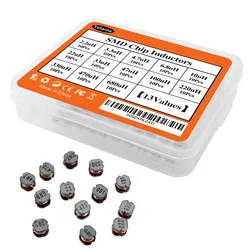 130 stücke CD54 SMD Power Inductor Sortiment Kit, 2.2/3.3/6.8/10/100/470/680UH Chip Induktivitäten Hohe Qualität 13 Werte Draht wound Chip