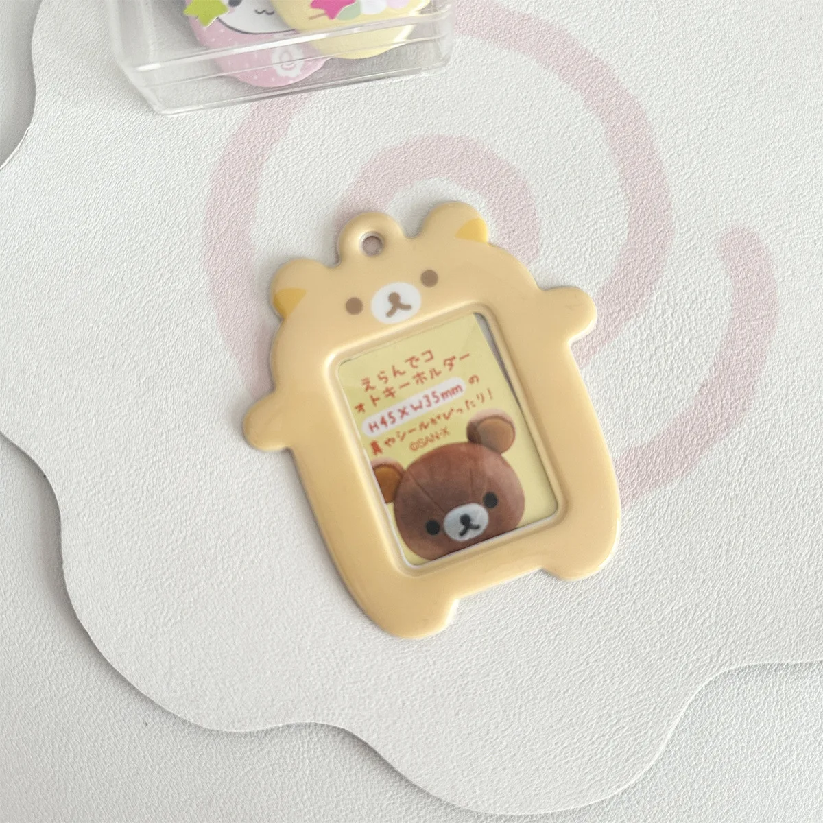 Cute and easy bear 2 inch ID photo card cover headshot protective cover pendant