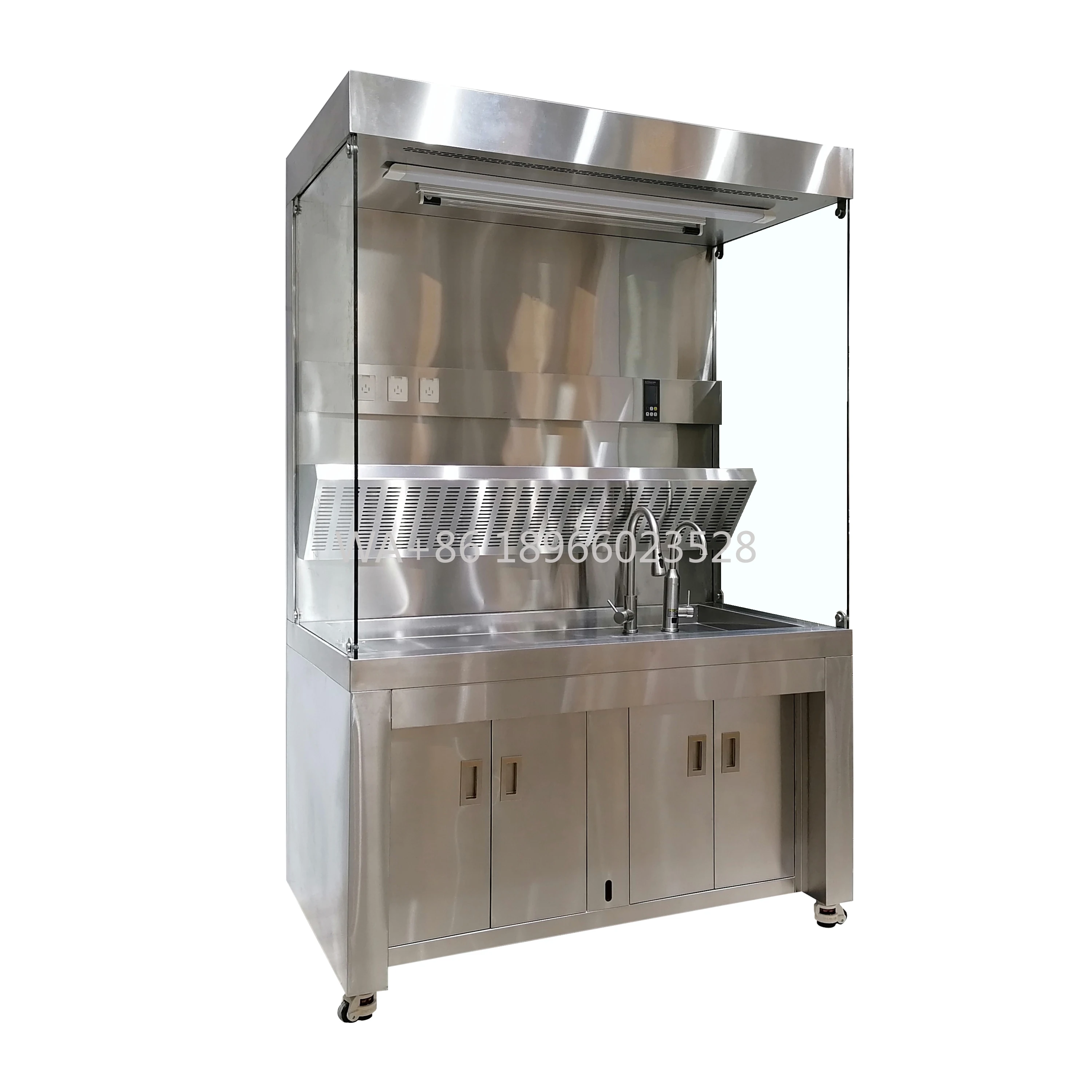 Station avec dispositif d'aspiration haute puissanceStation de travail pathologique station de travail tout en acier inoxydable banc de travail de laboratoire SS