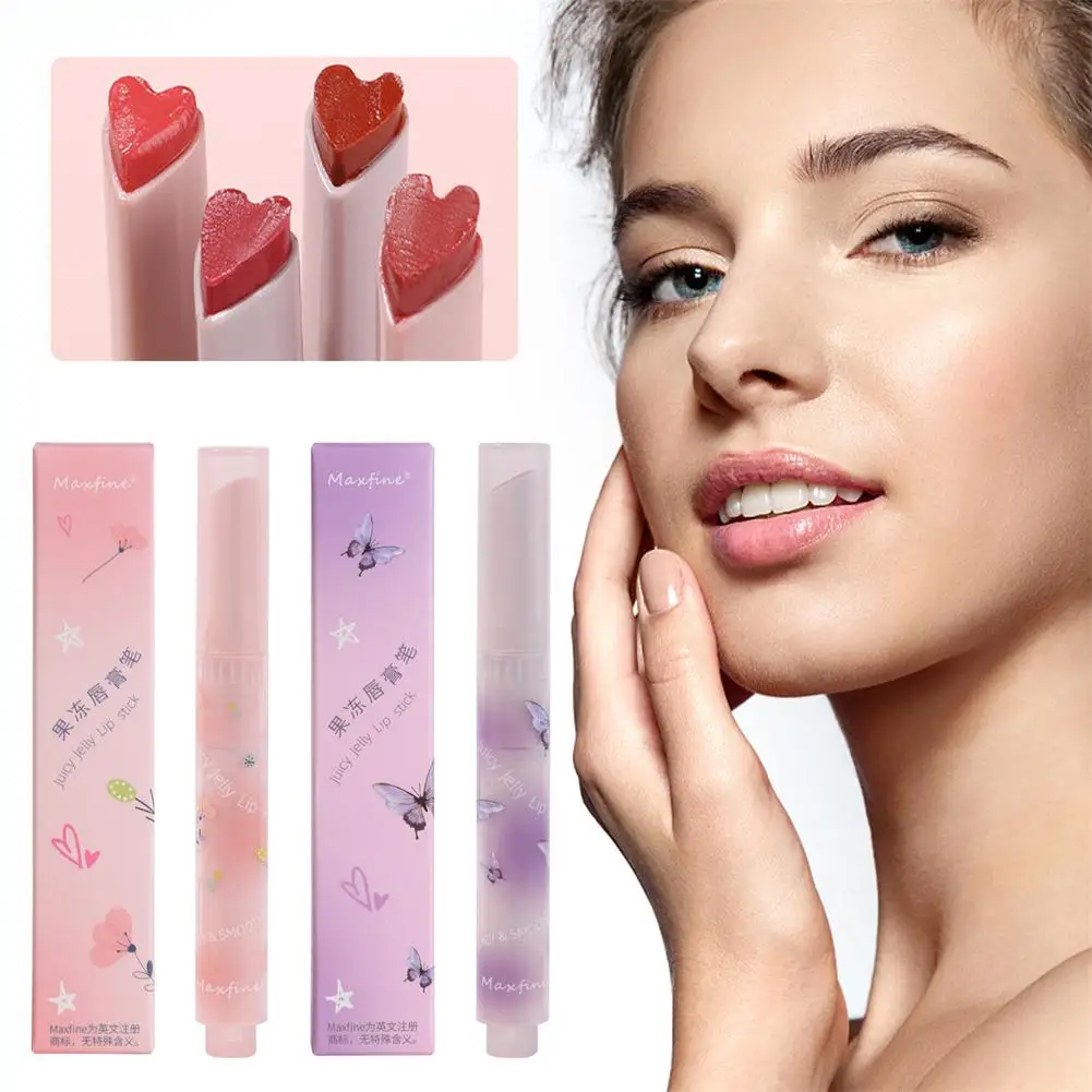 2023 Mirror Lipstick Waterproof Non-Stick Cup Lipstick Clear Lip Glaze Flower Love Jelly Transparent Korea Makeup Lip Tint Balm