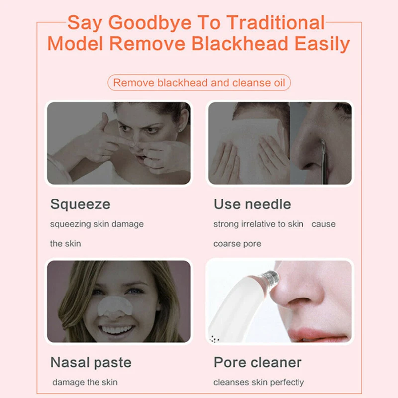 Strumento elettronico per la pulizia dei pori dello strumento di aspirazione sottovuoto per la rimozione dei punti neri LCD