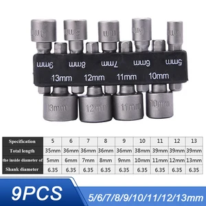 Powerful Socket Inner Hexagonal Wrench Hexagonal Handle Screwdriver Socket Extension Rod Pneumatic Screwdriver Insert Tool Set