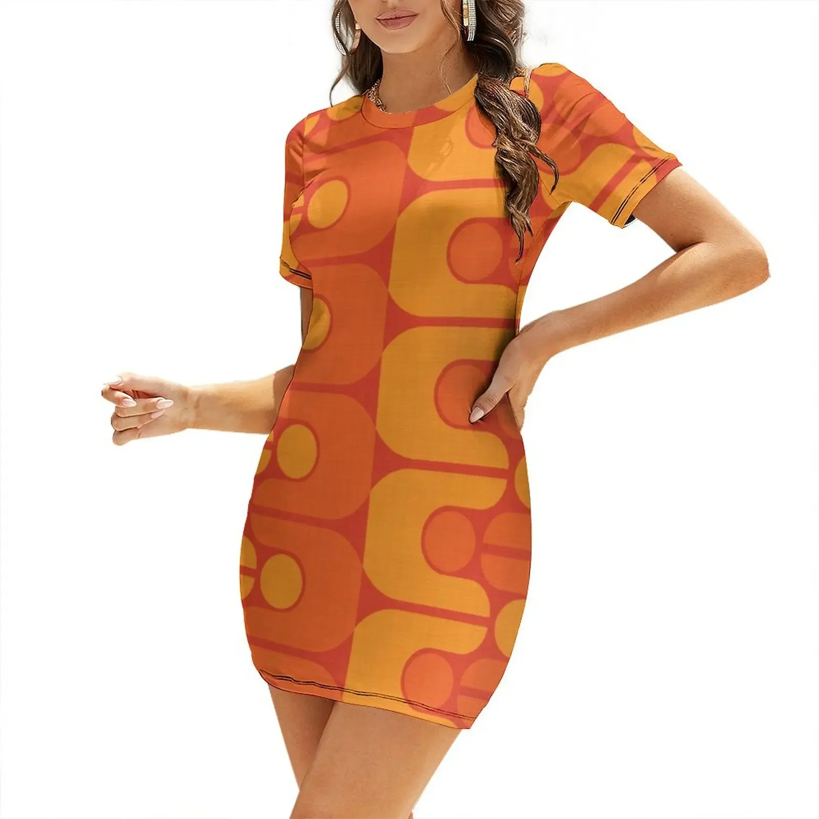 

Golden Oldie Short-Sleeved Dress Woman clothing Womens dresses Elegant gowns ladies dresses for special occasions Dress