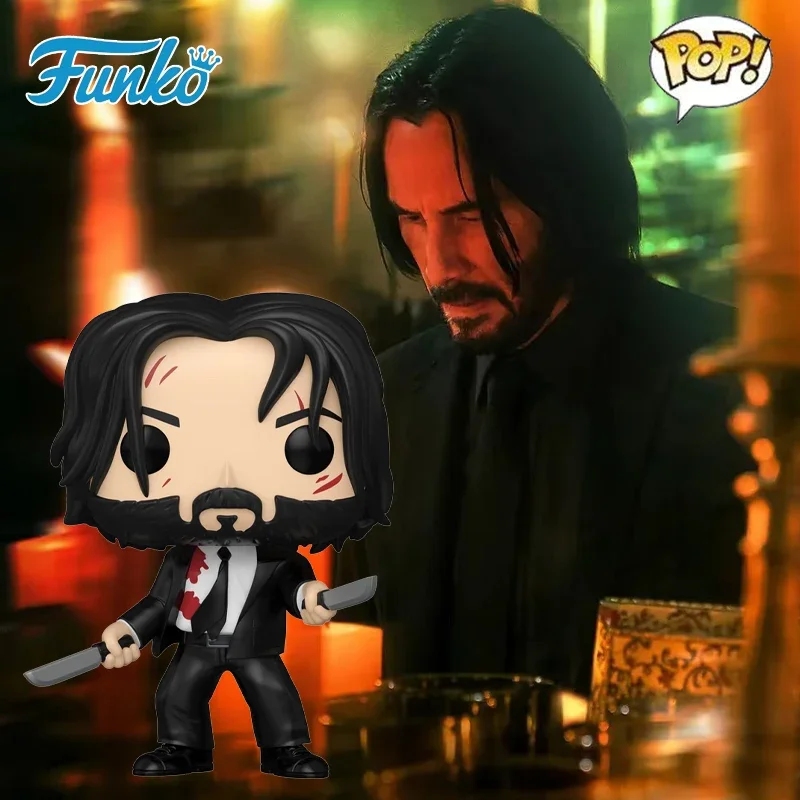 Funko POP Oryginalna Figurka Anime John Wick 1763 Figurka Akcji Zabawki dla Chłopców Dziewcząt Prezent Kolekcjonerski Model Ozdoby