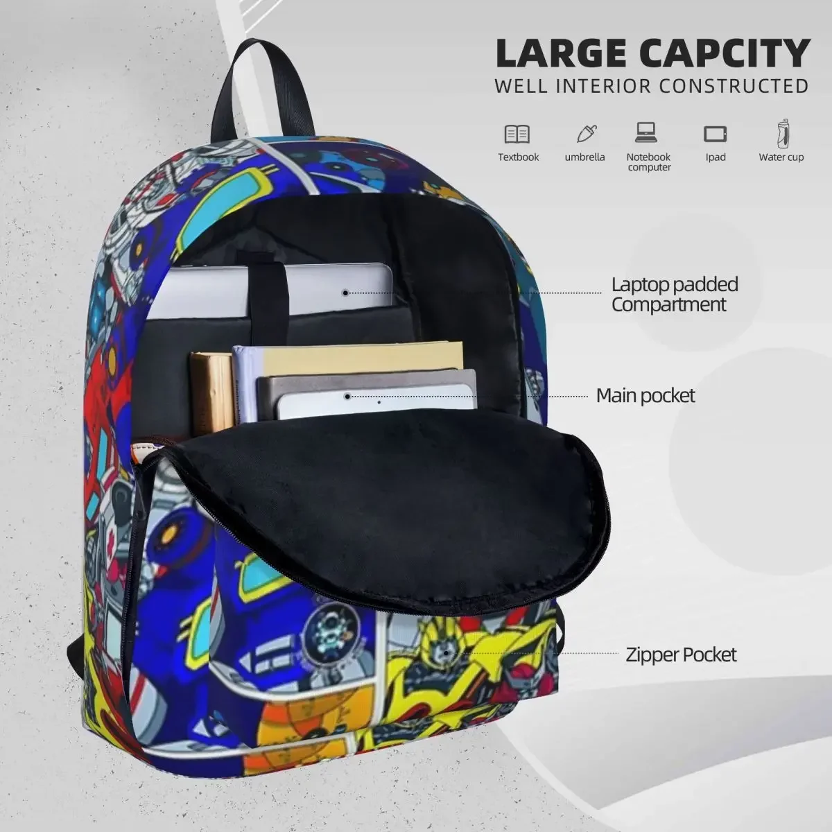 Plecak Transformers Casual Children School Bag Plecak na laptopa Plecak podróżny Plecak o dużej pojemności