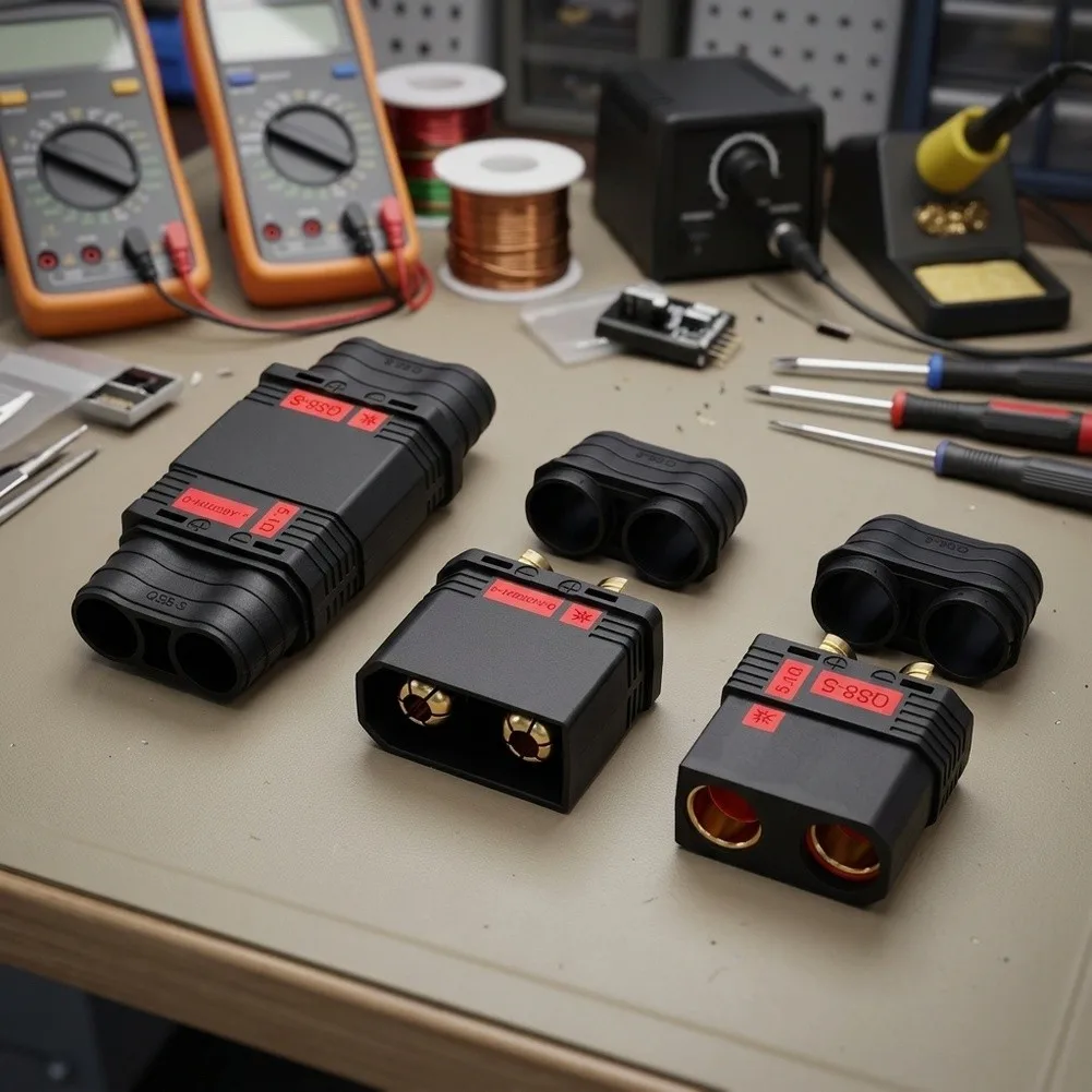 QS8-S For Battery Connector Pair with Anti-Spark Design Compatible with Energy Storage and Electric Vehicle Setups