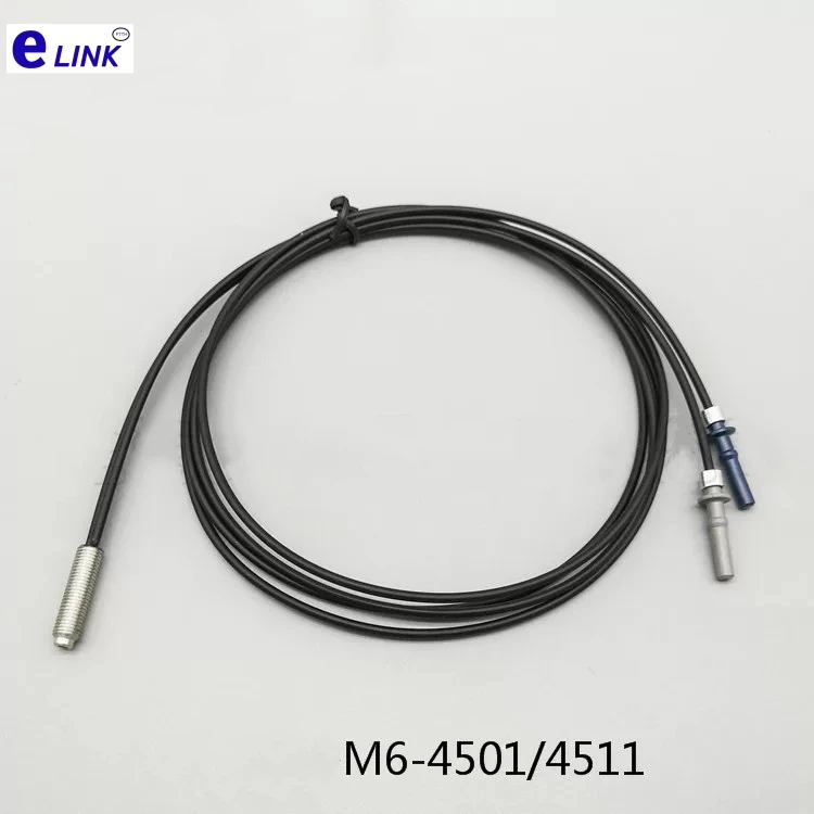 

Plastic optical fiber jumper 1m M6-4501/4511 2pcs custom-made metal threaded fiber head M3/M4/M6 fiber patchcords